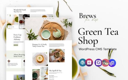 Brews - Green Tea Shop WordPress Elementor Theme theme free